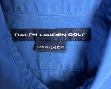 Ralph Lauren Golf Blue Long Sleeve Button-Down Shirt