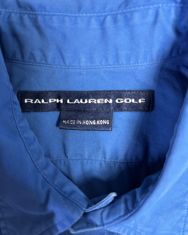 Ralph Lauren Golf Blue Long Sleeve Button-Down Shirt