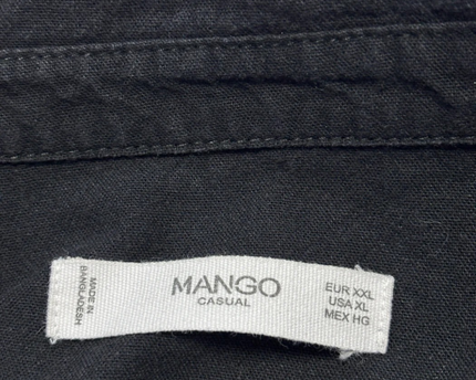 Mango Black Utility Shirt Dress