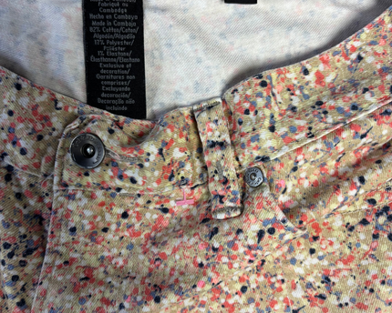 Calvin Klein Jeans Multi-color Abstract Splatter Print Denim Shorts