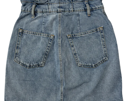 H&M Divided Blue Denim Paperbag Mini Skirt