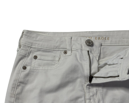 American Eagle White Super Stretch Denim Mini Skirt