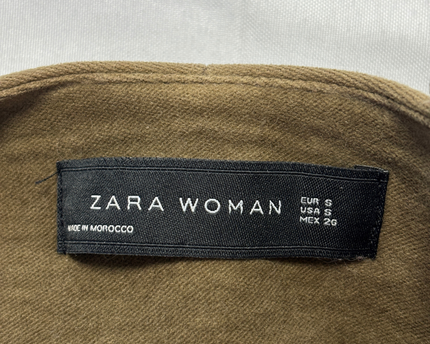 Zara Woman Brown Asymmetric Moto Jacket