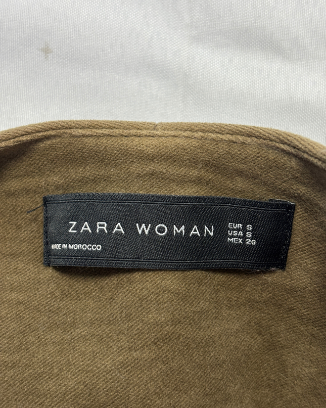 Zara Woman Brown Asymmetric Moto Jacket