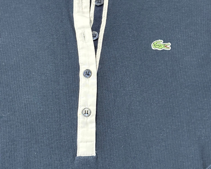 Lacoste Dark Blue Long-Sleeve Ribbed Polo Shirt