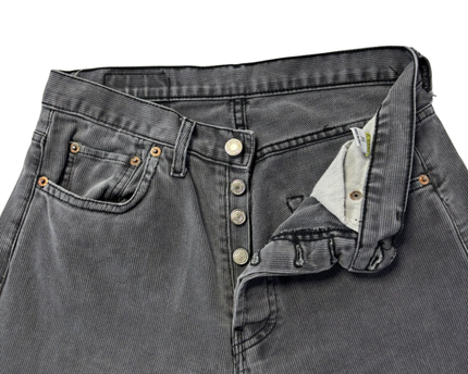 Levi's 501 Grey Textured Straight Leg Jeans