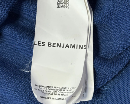 Les Benjamins Blue Embroidered Logo Hoodie
