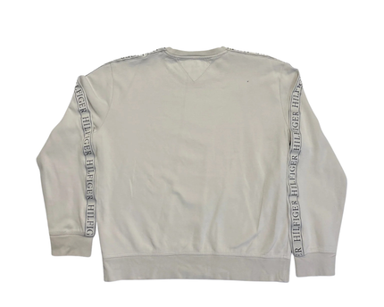 Tommy Hilfiger Beige Logo Tape Sweatshirt