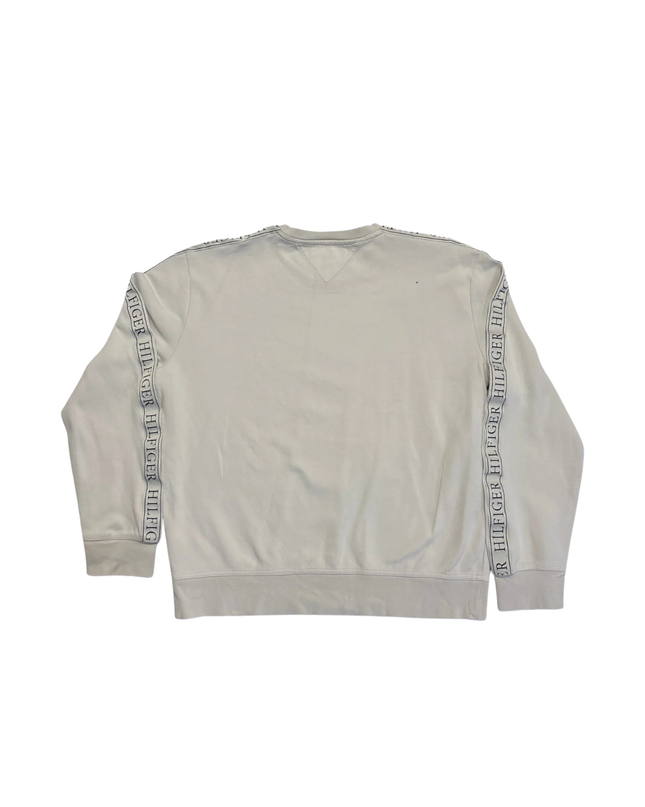 Tommy Hilfiger Beige Logo Tape Sweatshirt