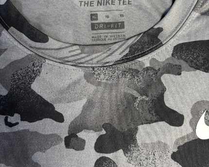 Nike Grey Camo Dri-FIT Sports T-Shirt