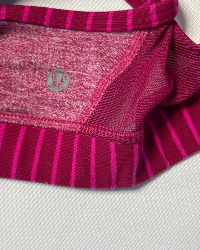 lululemon Maroon/Pink Strappy Sports Bra
