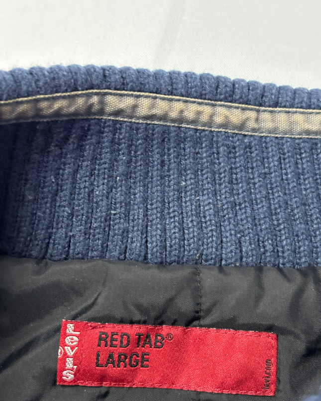 Levi's Black Zip-Up Bomber Jacket with Ribbed Trim