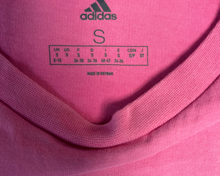 Adidas Pink 3-Stripe Short Sleeve Essential T-Shirt