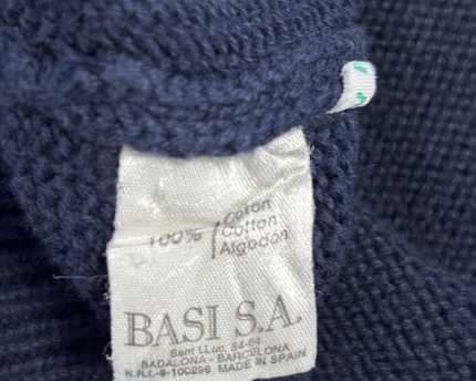 Lacoste Navy Blue V-Neck Knitted Sweater