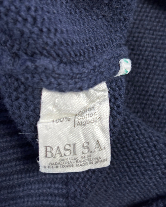 Lacoste Navy Blue V-Neck Knitted Sweater