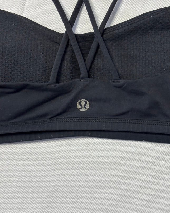 Lululemon Black Criss-Cross Strappy Sports Bra