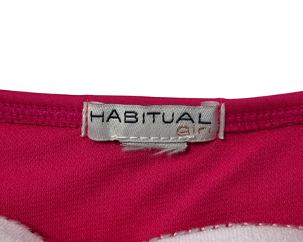 HABITUAL girl Pink Ruffle Strap Crop Top