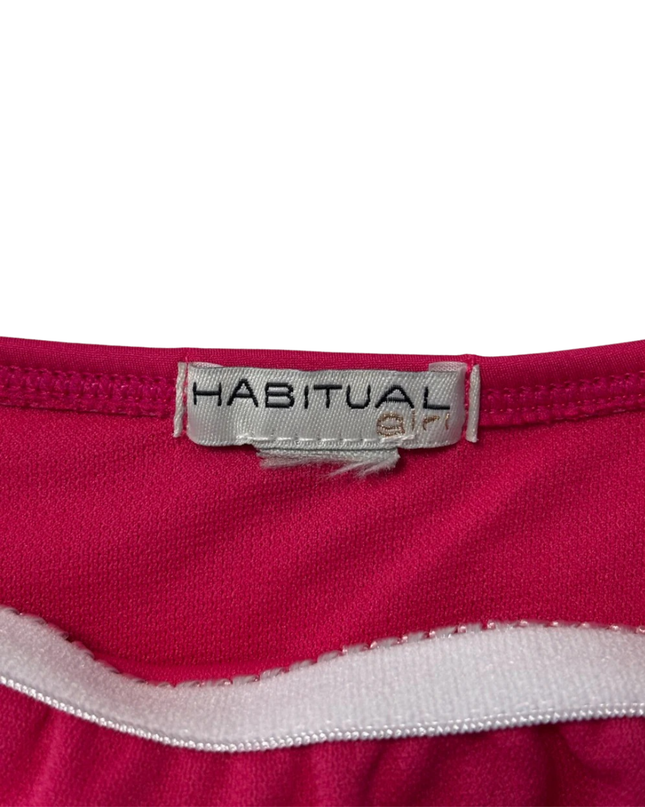 HABITUAL girl Pink Ruffle Strap Crop Top