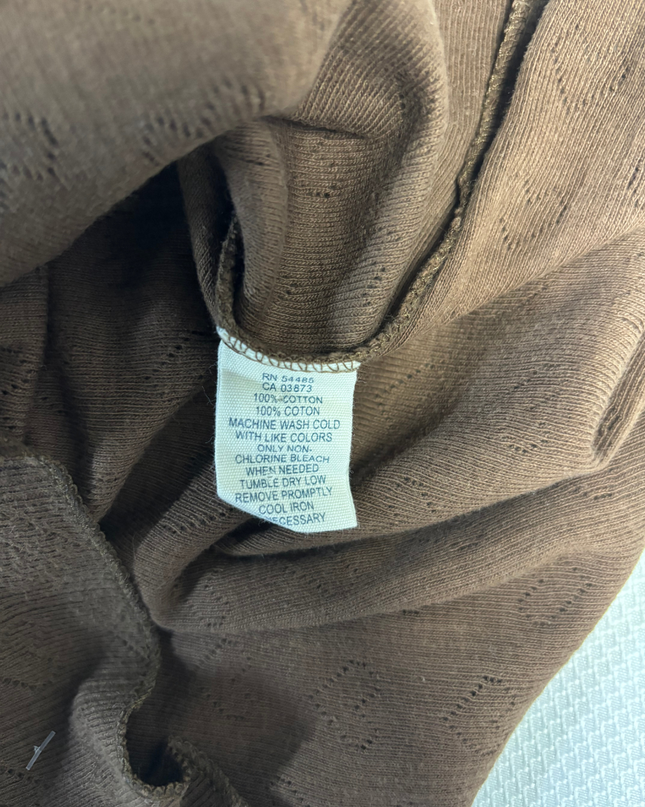 American Eagle Outfitters Brown Heart Pointelle Cami Top