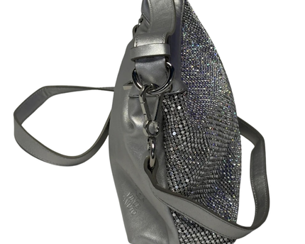 Vince Camuto Silver Rhinestone Embellished Evening Bag