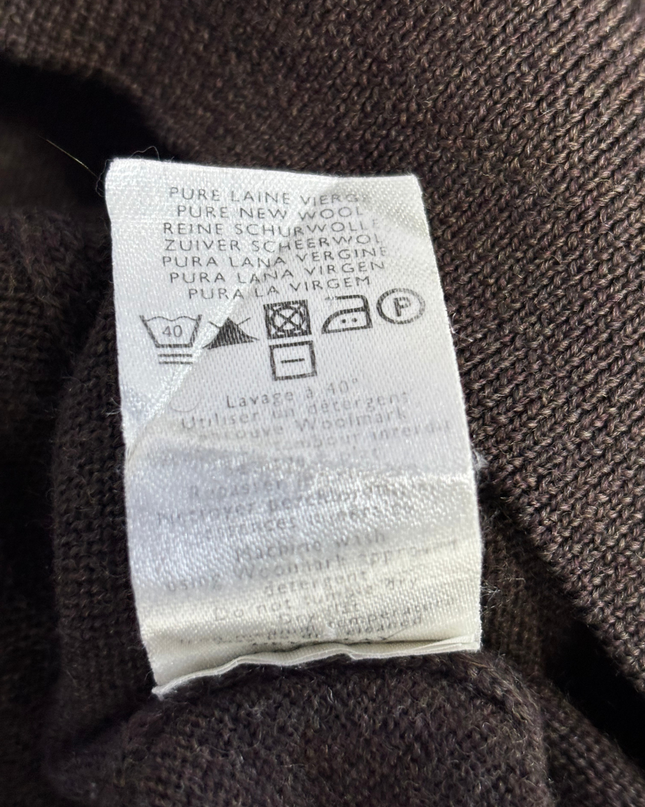 Lacoste Brown Crewneck Knit Sweater