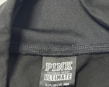 PINK Victoria's Secret Black Ultimate High Waist Cut-Out Leggings