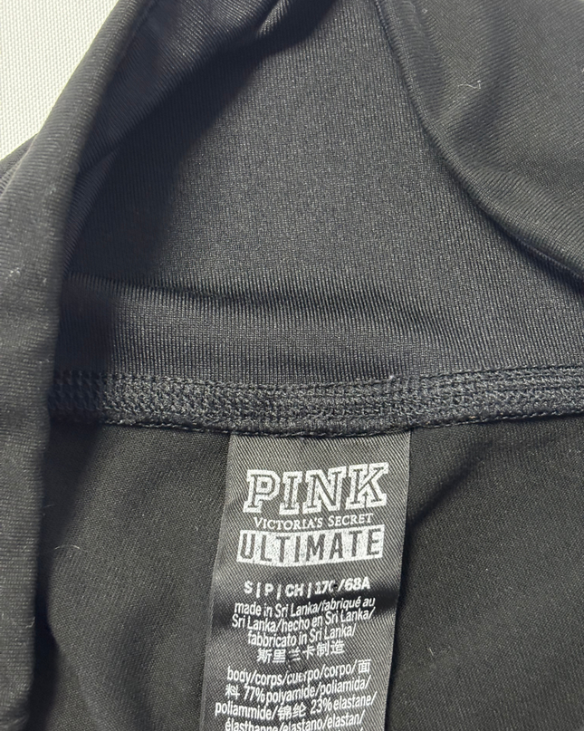 PINK Victoria's Secret Black Ultimate High Waist Cut-Out Leggings