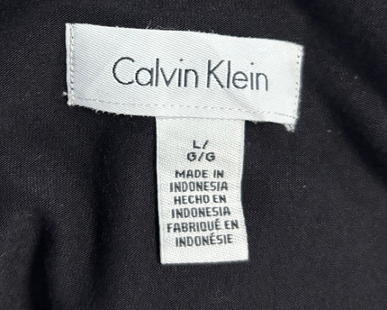 Calvin Klein Black & Blue Floral Layered Sleeveless V-Neck Top