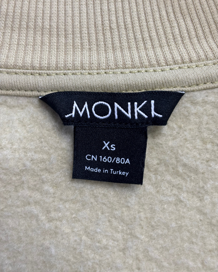 Monki Green V-Neck Cropped Sweatshirt