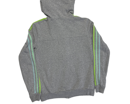 Adidas Grey Striped Hoodie