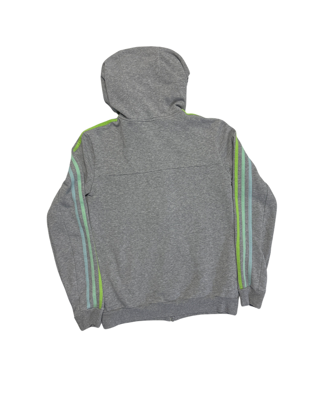 Adidas Grey Striped Hoodie
