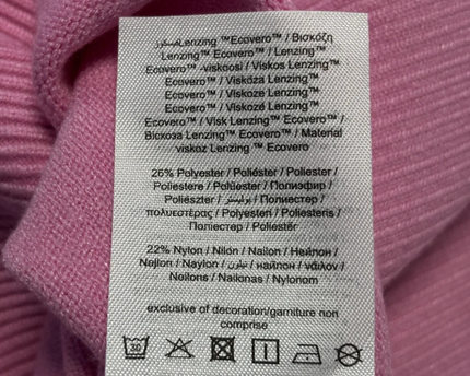 Y.A.S Pink Mock Neck Ribbed Knit Sweater W/Tags