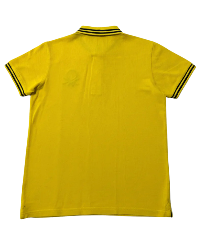 United Colors of Benetton Yellow Embroidered Logo Polo Shirt