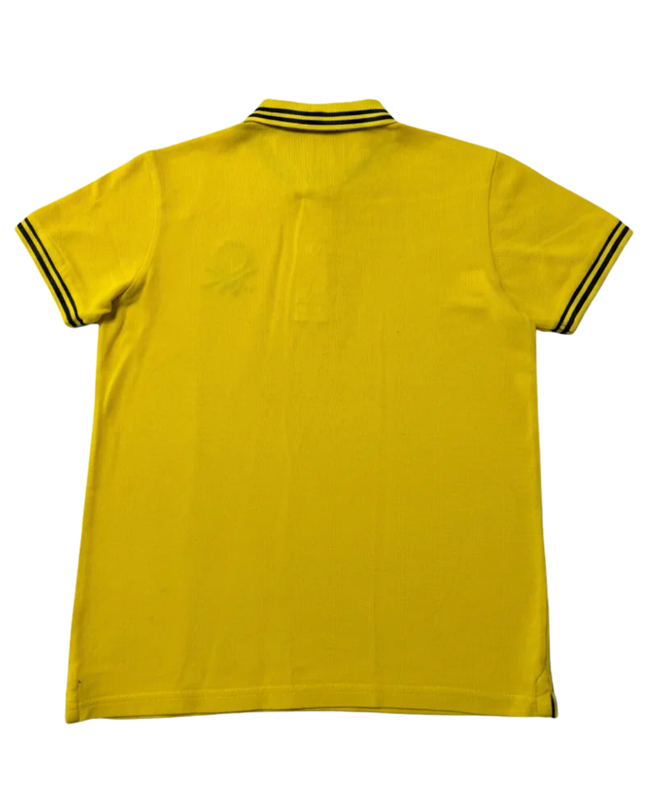 United Colors of Benetton Yellow Embroidered Logo Polo Shirt