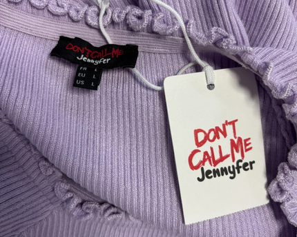 Don't Call Me Jennyfer Purple Ribbed Long Sleeve Mini Dress W/Tags