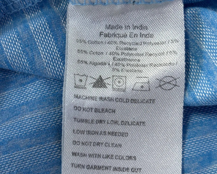 Calvin Klein Golf Blue Micro-Stripe Sports Polo Shirt