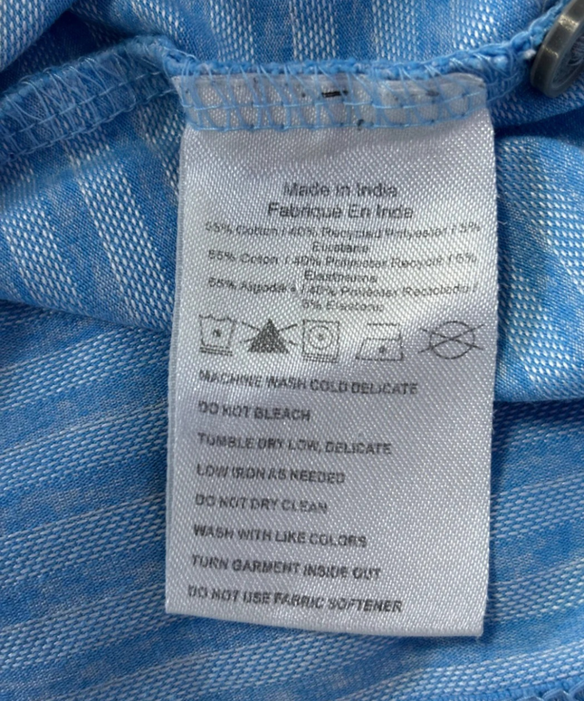 Calvin Klein Golf Blue Micro-Stripe Sports Polo Shirt