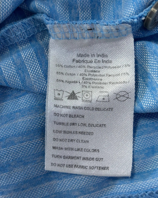 Calvin Klein Golf Blue Micro-Stripe Sports Polo Shirt