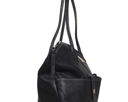 Dooney & Bourke Black Pebbled Leather Tote Bag