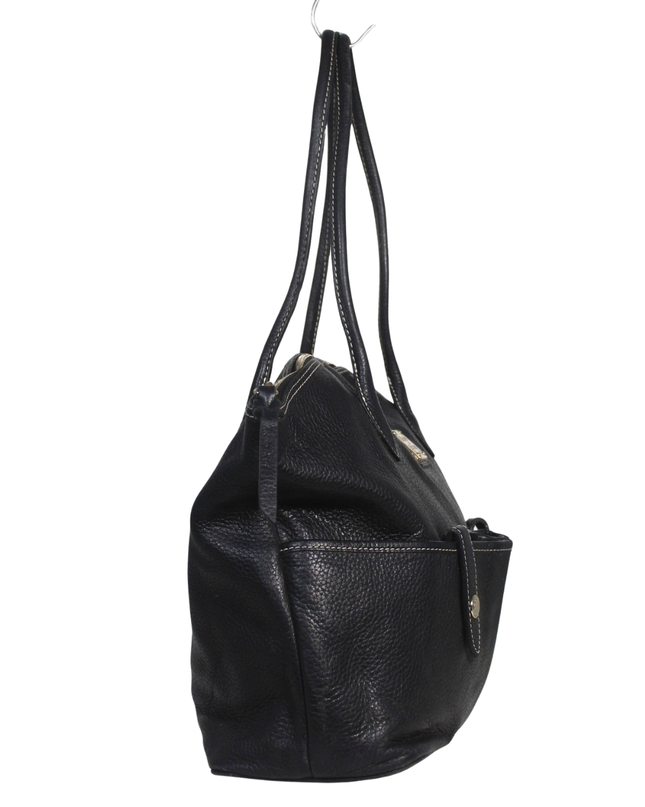 Dooney & Bourke Black Pebbled Leather Tote Bag