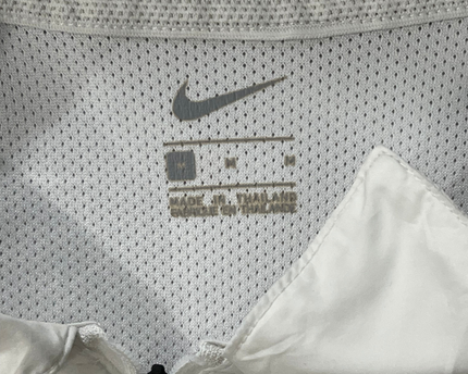 Nike White/Black Colorblock Quarter-Zip Sports Upper
