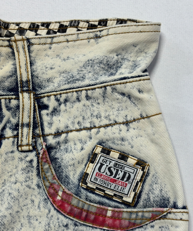 Get Used by Elie Acid Wash Blue Vintage High-Waisted Tapered Jeans