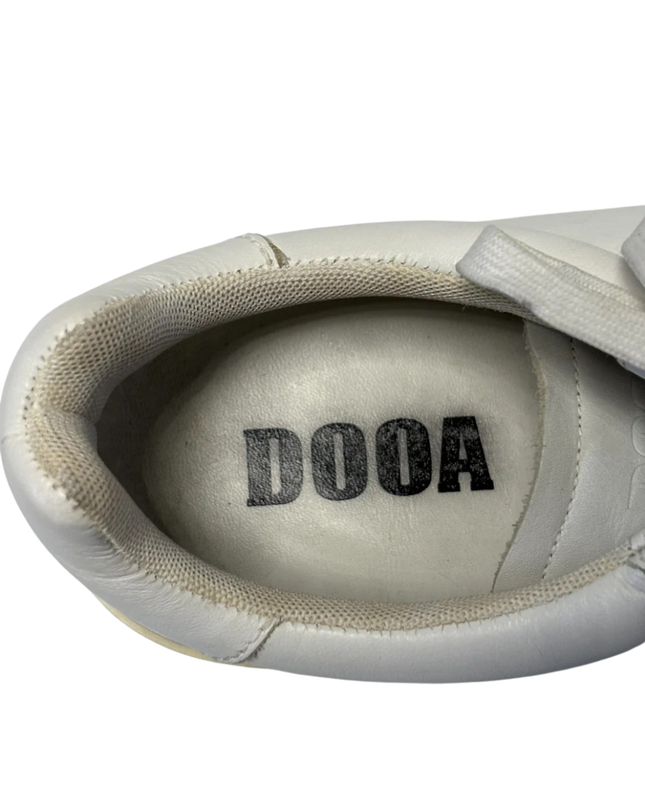 DOOA White Platform Leather Sneakers
