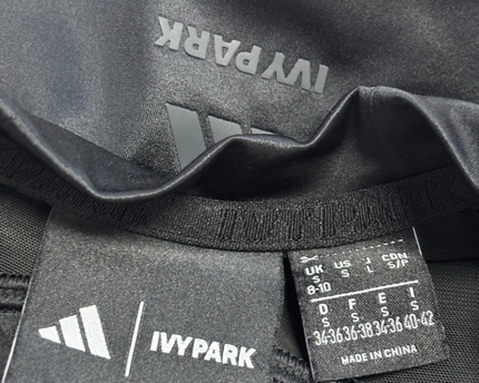 Adidas x Ivy Park Black Long Sleeve Cut-Out Crop Top