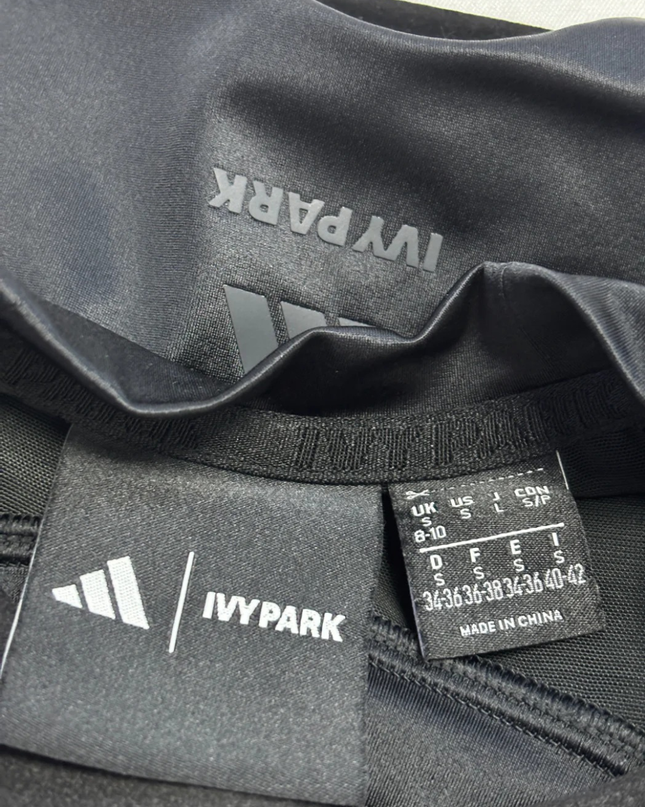 Adidas x Ivy Park Black Long Sleeve Cut-Out Crop Top