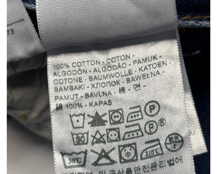 Levi's Blue 501 Button Fly Straight Leg Jeans