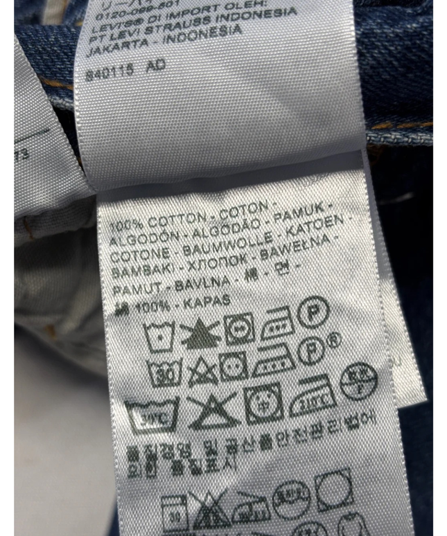 Levi's Blue 501 Button Fly Straight Leg Jeans