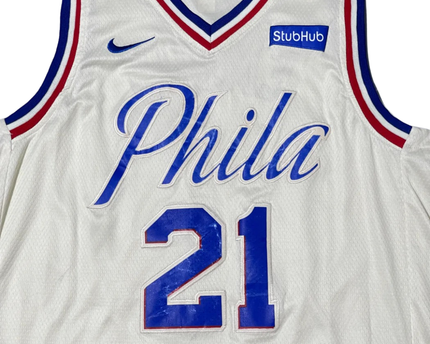 Nike White Philadelphia 76ers Joel Embiid Swingman Jersey