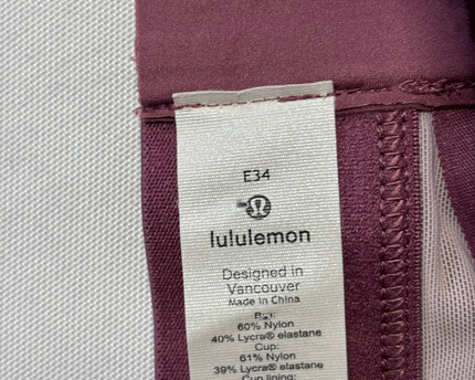 Lululemon Maroon Textured High-Support Sports Bra