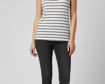 H&M Black and White Striped Tank Top